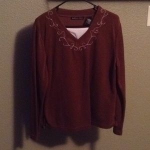 Brown 2fer sweater